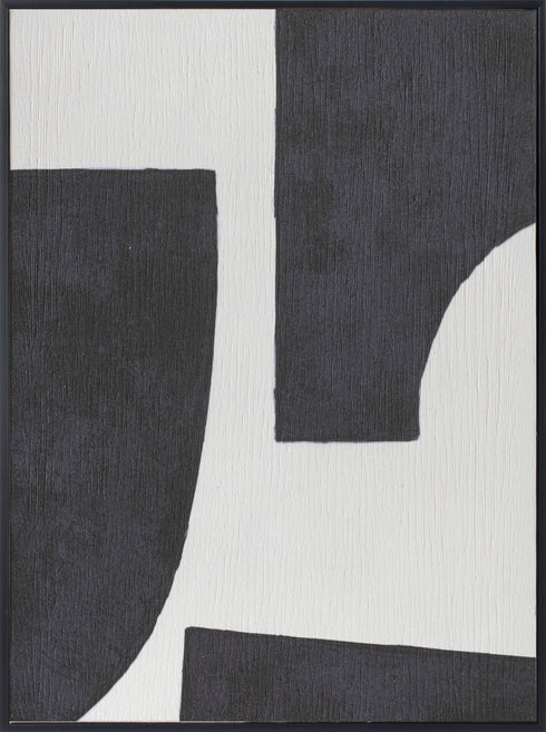 Belmore, Painting, H80xW60xD3,2cm, Black/White